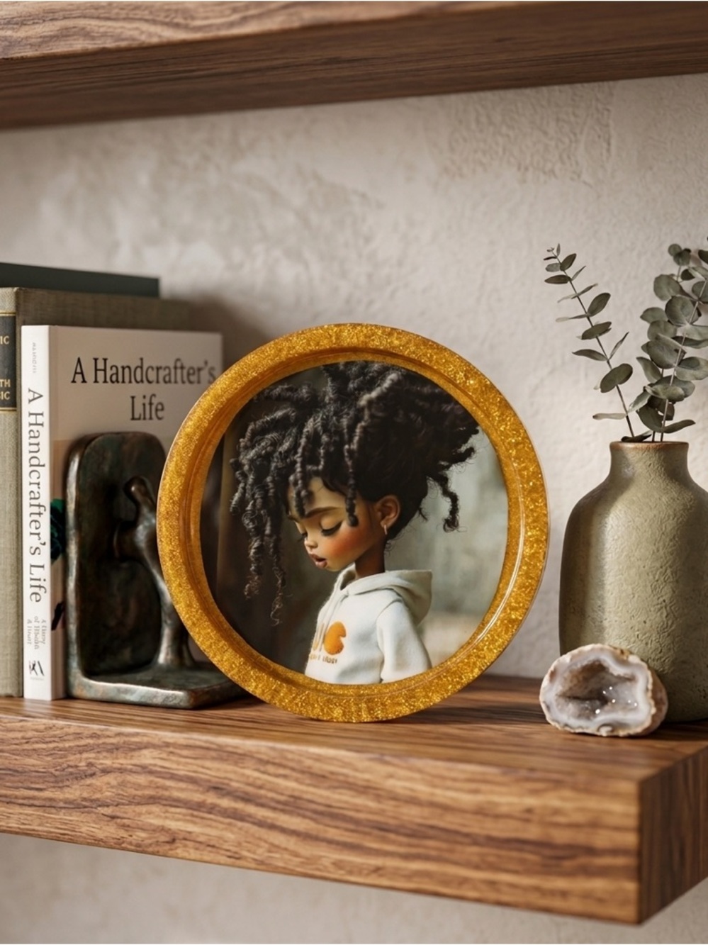 NORE’S NOVELTIES Handcrafted Decorative Round Tray “A Child’s Prayer”